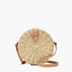 J. Crew circle rattan basket crossbody bag